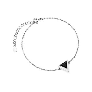 Bratara argint triunghi cu piatra neagra DiAmanti Z1684B-DIA (Argint 925‰ 1,6 g.)